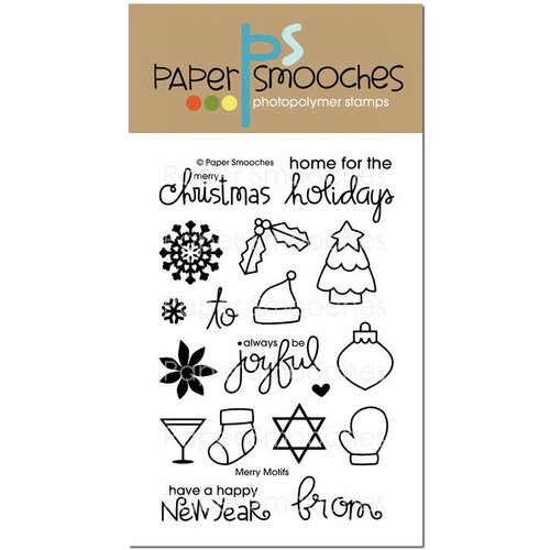 Paper Smooches - Christmas - Clear Acrylic Stamps - Merry Motifs