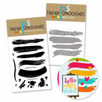 Paper Smooches - Die and Acrylic Stamp Set - Paint Strokes Bundle