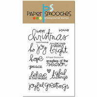 Paper Smooches - Christmas - Clear Acrylic Stamps - Joyful Greetings