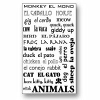 Piggy Tales - Rub-Ons - English and Spanish - Animals, CLEARANCE