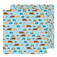 Piggy Tales - Tortoise and the Hare Collection - 12 x 12 Double Sided Paper - Fastest Animal Around, CLEARANCE