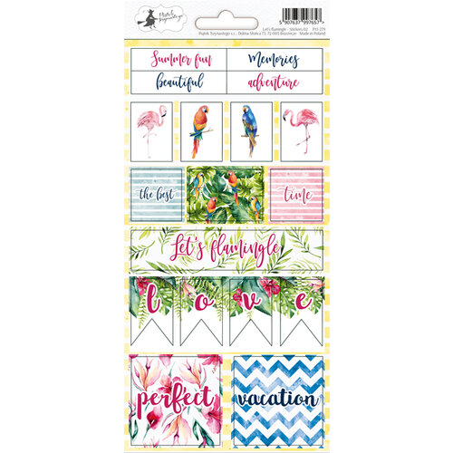 P13 - Lets Flamingle Collection - Cardstock Sticker Sheet - Two