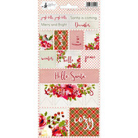 P13 - Rosy Cosy Christmas Collection - Cardstock Sticker Sheet - Two