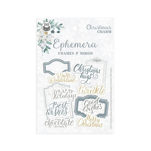 P13 - Christmas Charm Collection - Ephemera - Frames and Words