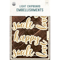 P13 - Light Chipboard Embellishments - Words - Set 01
