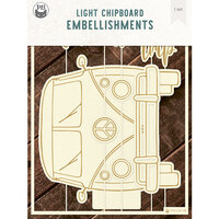 P13 - Light Chipboard Embellishments - Album Base - Camper