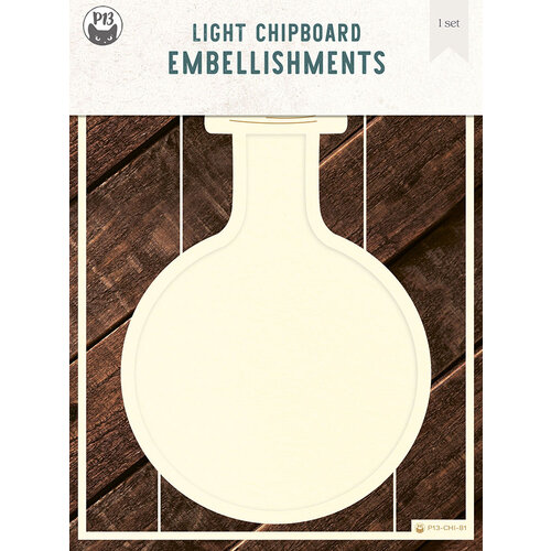 P13 - Light Chipboard Embellishments - Deco Base - 6 x 8 Bottle