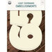 P13 - Light Chipboard Embellishments - Deco Base - 6 x 8 Numbers - 65