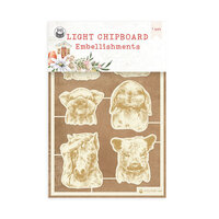 P13 - Farm Sweet Farm Collection - Light Chipboard Embellishments - Set 01