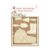 P13 - Farm Sweet Farm Collection - Light Chipboard Embellishments - Set 03
