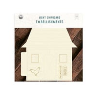 P13 - Farm Sweet Farm Collection - Light Chipboard Embellishments - Album Base - Farmhouse