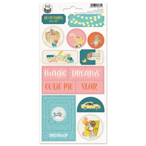 P13 - Good Night Collection - Chipboard Stickers - Sheet 02