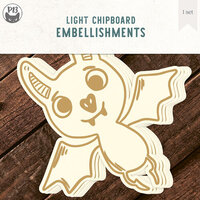 P13 - Happy Halloween Collection - Light Chipboard Embellishments - Bat