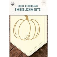 P13 - Happy Halloween Collection - Light Chipboard Banner - Pumpkin