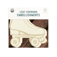 P13 - Have Fun Collection - Light Chipboard Album Base - Roller Skates