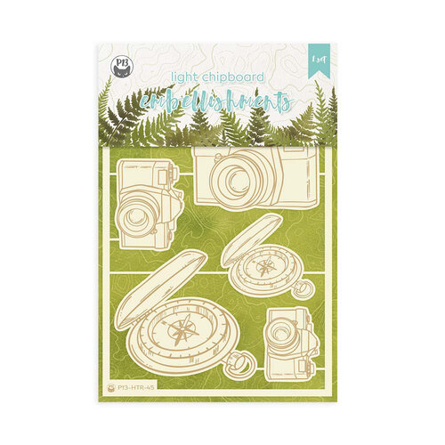 P13 - Hit The Road Collection - Light Chipboard Embellishments - Set 02