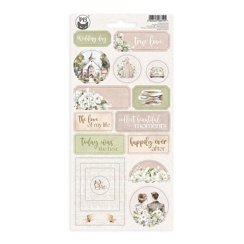 P13 - Love And Lace Collection - Chipboard Stickers - 02