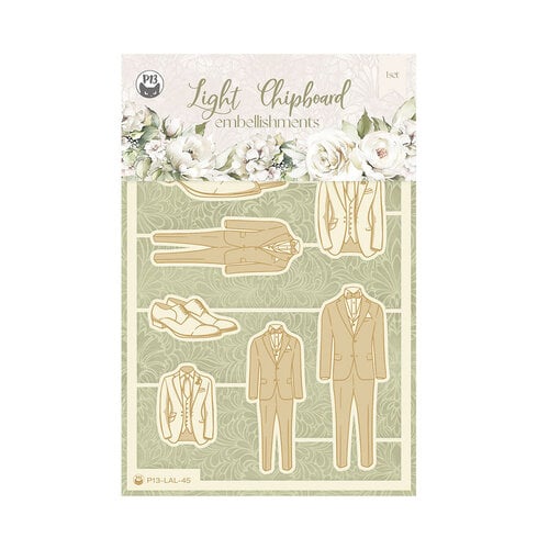 P13 - Love And Lace Collection - Light Chipboard Embellishments - 02