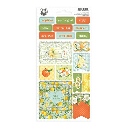 P13 - Fresh Lemonade Collection - Chipboard Stickers - Sheet 01