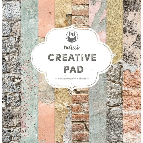 P13 - Good Night Collection - 12 x 12 Paper Pad - Maxi Creative Pad - Pastel Walls