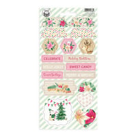 P13 - Santa's Workshop Collection - Christmas - Chipboard Stickers - 03