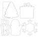 P13 - Santa's Workshop Collection - Christmas - Light Chipboard Embellishments - Album Base - Mix And Match