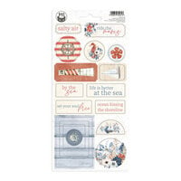 P13 - Sea La Vie Collection - Chipboard Stickers - Sheet 02