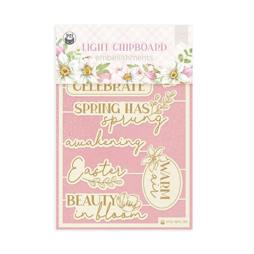 P13 - Spring Is Calling Collection - Light Chipboard Embellishments - Set 07