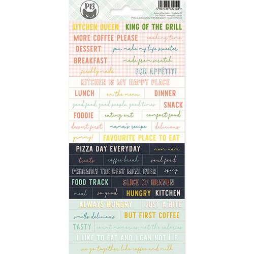 P13 - Around the Table Collection - Cardstock Sticker Sheet - One