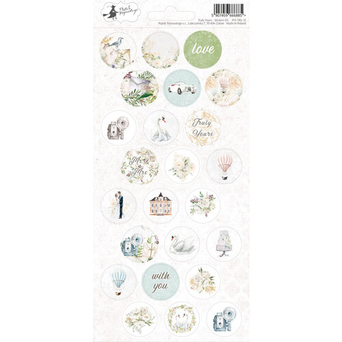 P13 - Truly Yours Collection - Cardstock Sticker Sheet - Three