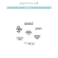 Papertrey Ink - Clear Photopolymer Stamps - Just Sentiments - Summer