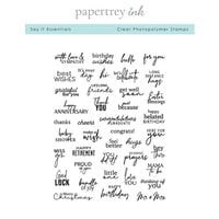 Papertrey Ink - Clear Photopolymer Stamps - Say It Essentials