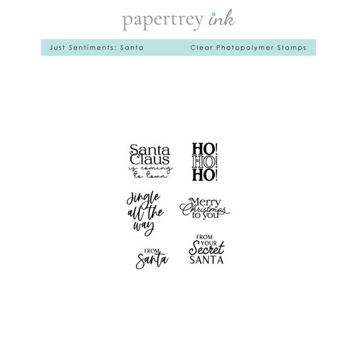 Papertrey Ink - Clear Photopolymer Stamps - Christmas - Just Sentiments - Santa