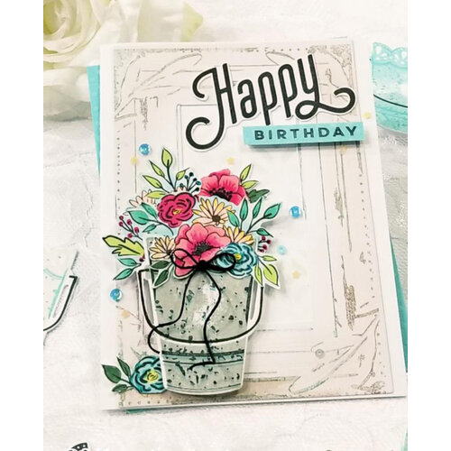 Papertrey Ink - Clear Photopolymer Stamps - Vase - Set 6