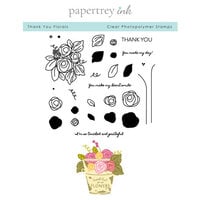 Papertrey Ink - Clear Photopolymer Stamps - Thank You Florals