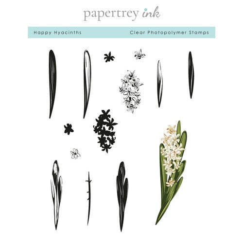 Papertrey Ink - Clear Photopolymer Stamps - Happy Hyacinths