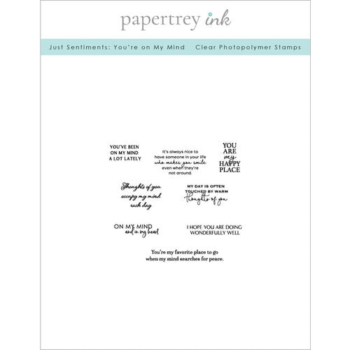 Papertrey Ink - Clear Photopolymer Stamps - Just Sentiments - You're On My Mind