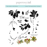 Papertrey Ink - Christmas - Clear Photopolymer Stamps - Very Berry Mistletoe