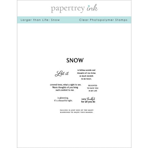 Papertrey Ink - Christmas - Clear Photopolymer Stamps - Larger Than Life - Snow