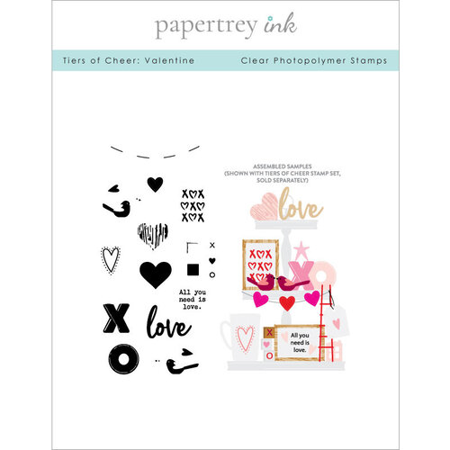 Papertrey Ink - Clear Photopolymer Stamps - Tiers Of Cheer - Valentine