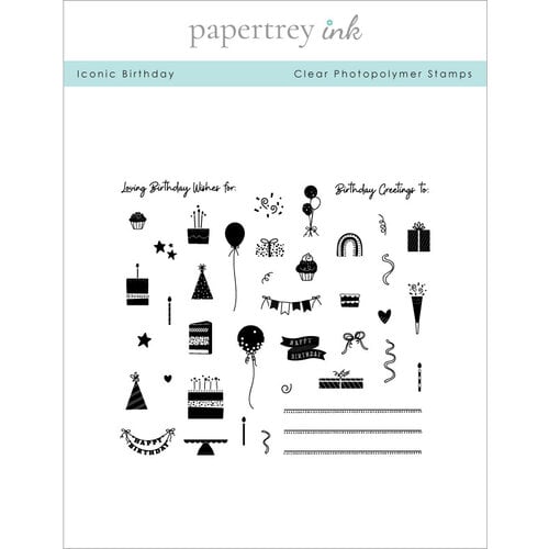 Papertrey Ink - Clear Photopolymer Stamps - Iconic Birthday
