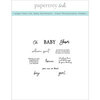 Papertrey Ink - Clear Photopolymer Stamps - Larger Than Life - Baby Sentiments