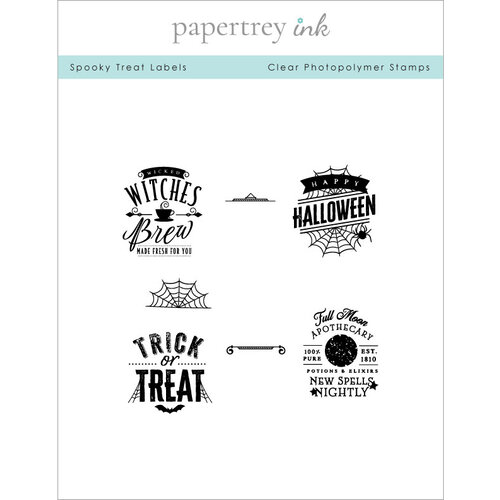 Papertrey Ink - Clear Photopolymer Stamps - Spooky Treat Labels