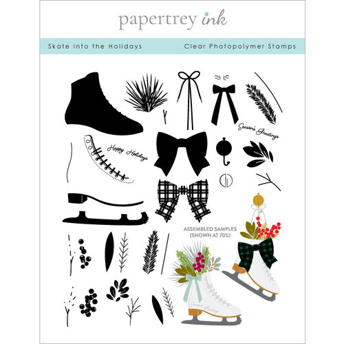 Papertrey Ink - Clear Photopolymer Stamps - Skate Into The Holidays