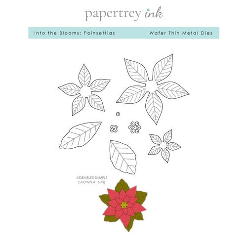 Papertrey Ink - Christmas - Metal Dies - Into the Blooms - Poinsettias