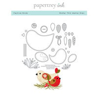 Papertrey Ink - Christmas - Metal Dies - Festive Birds