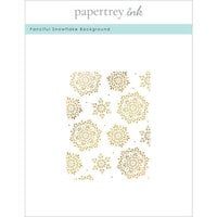 Papertrey Ink - Christmas - Hot Foil Plate - Fanciful Snowflake Background