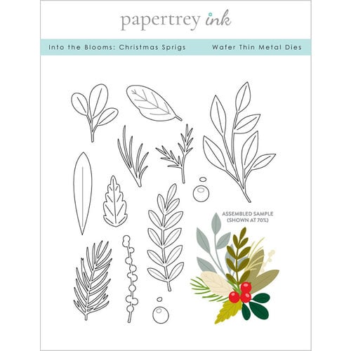 Papertrey Ink - Metal Dies - Into the Blooms - Christmas Sprigs