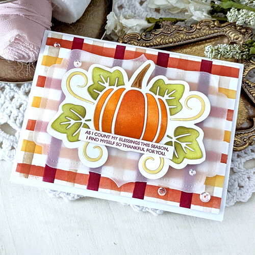 Papertrey Ink - Metal Dies - Elegant Edges - Pumpkin