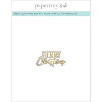 Papertrey Ink - Hot Foil Plate and Die Set - Merry Christmas